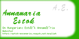 annamaria estok business card